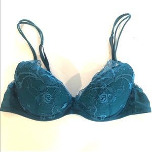 La Perla Teal Lace Underwire Bra